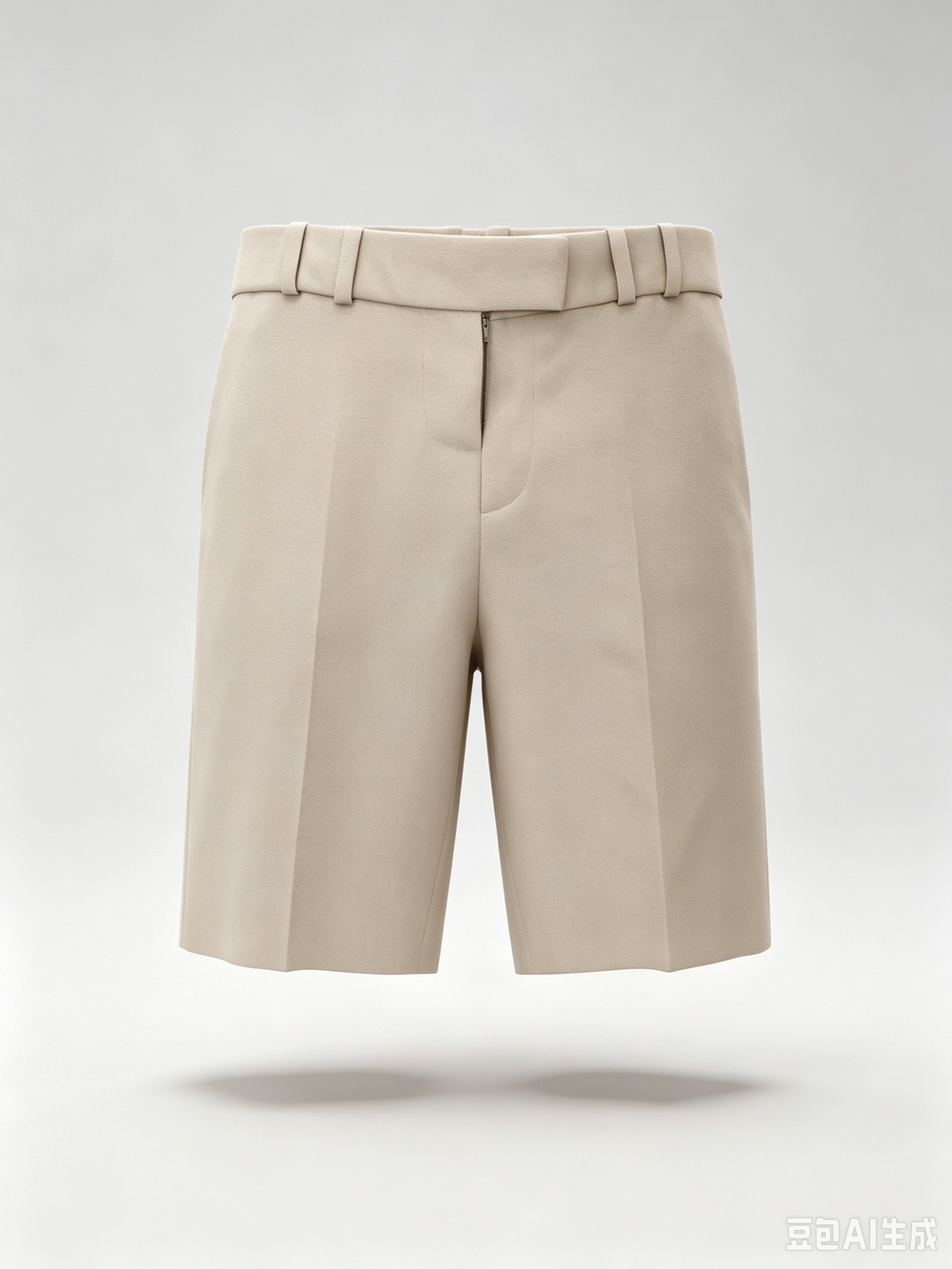 Chloe beige knee‑length bermuda shorts